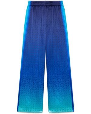 Casablanca Paris The Night View Wide Leg Trousers, Size By - Blue