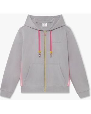 Casablanca Paris Zip-Up Hooded Sweatshirt, By - Grey