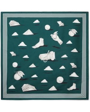 Casablanca Paris Metaphysical Small Silk Scarf By - Green
