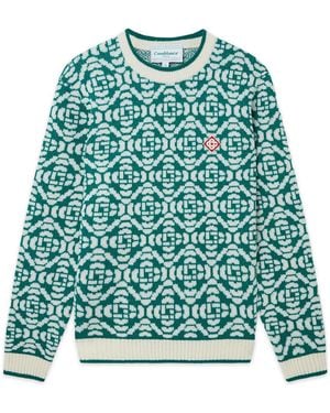 Casablanca Paris Monogram Jumper, By - Green