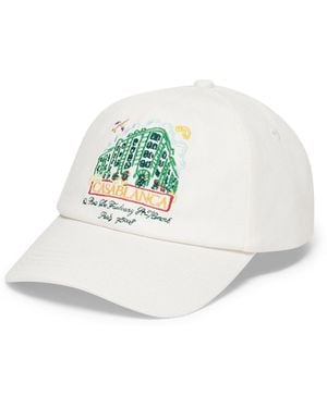 Casablanca Paris Paris Store Embroidered Cap By - White