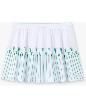 Casablanca Paris Floral Stripe Sporty Tennis Mini Skirt, By - Blue