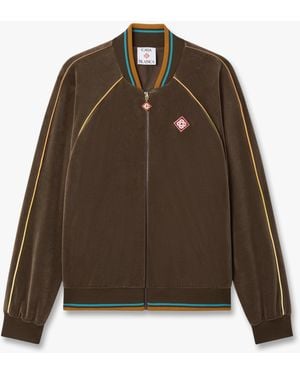 Casablanca Paris Dark Velour Track Jacket - Brown