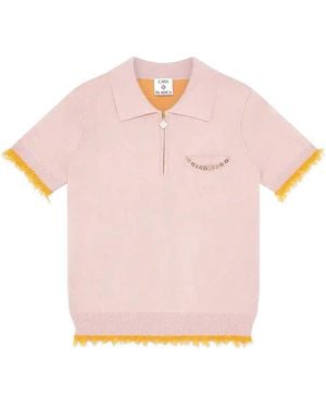 Casablanca Paris Double Face Polo Shirt, By - Pink