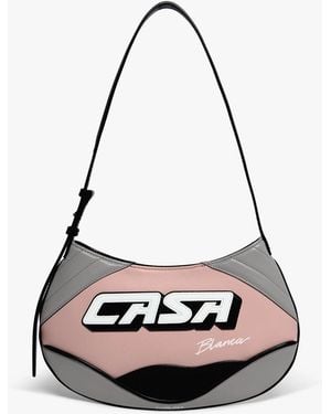 Casablanca Paris Sac Motard Fin Rose - White