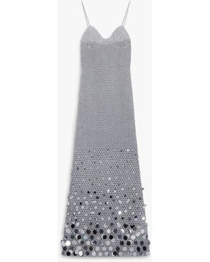 Casablanca Paris Crochet Mirror Maxi Dress, By - White