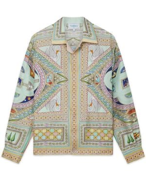 Casablanca Paris Le Labyrinthe Silk Shirt, By - Green