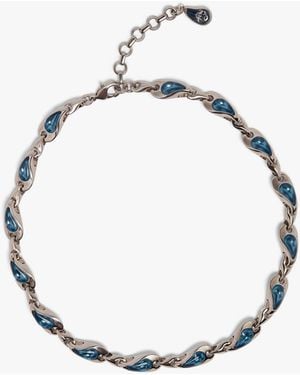 Casablanca Paris Water Drop Brass Necklace By - Metallic