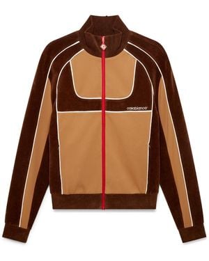Casablanca Paris Veste De Survêtement À Empiècements Chenille - Brown