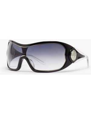 Casablanca Paris Lunettes De Soleil Masque À Contour Noir - Blue