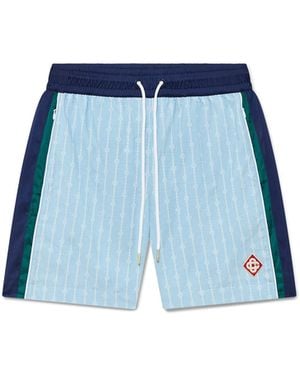 Casablanca Paris Short De Survêtement Pinstripe Laurel - Blue