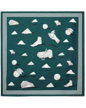 Casablanca Paris Metaphysical Large Silk Scarf By - Green