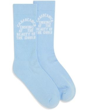 Casablanca Paris Chaussettes Beauty Of The World - Blue