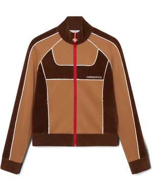 Casablanca Paris Veste De Survêtement À Empiècements Chenille - Brown