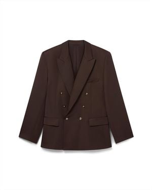 Casablanca Paris Veste Croisée En Laine - Brown