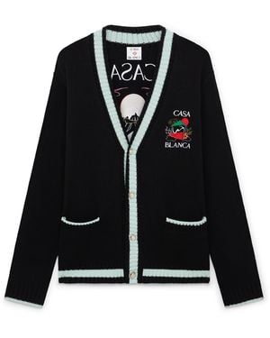 Casablanca Paris Cardigan Casa Mountain Temple - Black