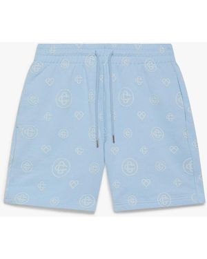 Casablanca Paris Short De Survêtement Applique À Monogramme - Blue