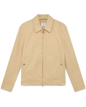 Casablanca Paris Veste En Jacquard De Coton À Monogramme - Natural