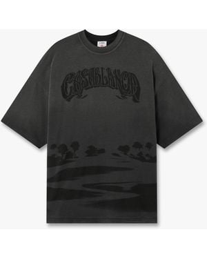 Casablanca Paris Sands Washed Oversized Short Sleeve T-Shirt, By - Black