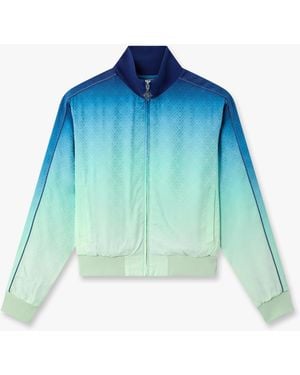Casablanca Paris Gradient Monogram Jacquard Track Jacket, By - Blue