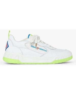 Casablanca Paris Leather Court Trainers, Size By - Blue