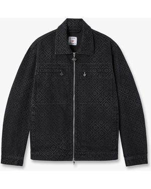 Casablanca Paris Monogram Denim Jacket, By - Black