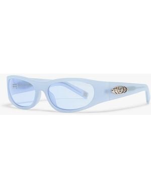 Casablanca Paris Warped Sport Sunglasses By - Blue