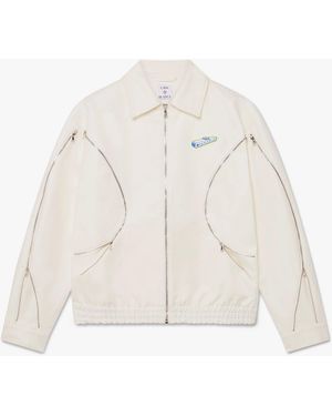 Casablanca Paris Veste En Drill De Coton Blanc À Fermeture Éclair - White