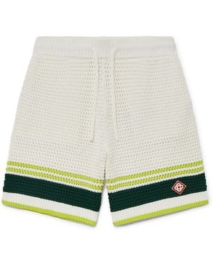 Casablanca Paris Short De Tennis En Crochet - White