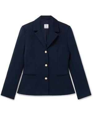 Casablanca Paris Veste À Simple Boutonnage En Maille Jacquard - Blue