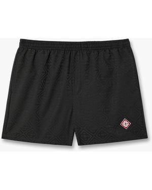 Casablanca Paris Monogram Jacquard Swim Shorts - Black