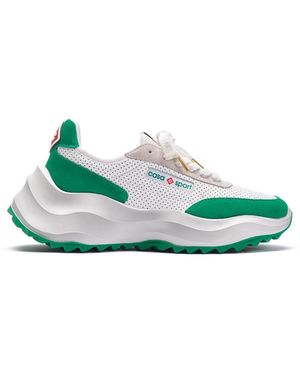 Casablanca Paris Trainers Blanches Et Vert Tennis Pour Femme Atlantis - Green