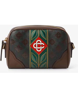 Casablanca Paris Dark Monogram Crossbody Bag By - Black