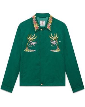 Casablanca Paris Jacquard Diamond Monogram Jacket, By - Green