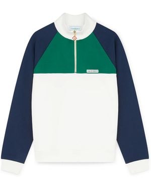 Casablanca Paris Quarter Zip Sweatshirt, By - Green