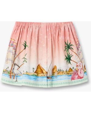 Casablanca Paris Ethereal Cotton Mini Skirt, Size By - Pink