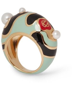 Casablanca Paris Frog Ring, By - White