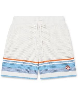 Casablanca Paris Short De Tennis En Crochet De Coton - White