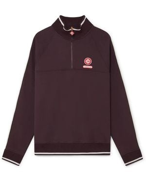 Casablanca Paris Sweat-Shirt À Fermeture Éclair Partielle Laurel - Purple
