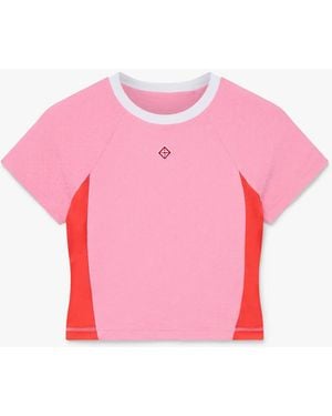 Casablanca Paris Haut Rashguard À Manches Courtes Et Monogramme Rose - Pink