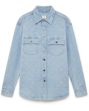 Casablanca Paris Chemise En Jean À Monogramme - Blue