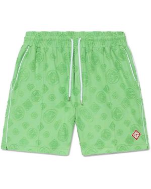 Casablanca Paris Short En Tissu Éponge À Monogramme - Green