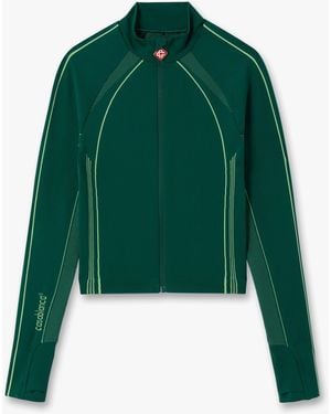 Casablanca Paris Seamless Zip-Up Jacket, By - Green