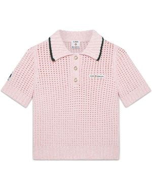 Casablanca Paris Polo En Coton Mouliné - Pink