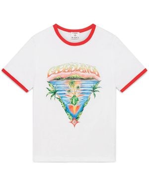 Casablanca Paris Innocence Triangle Ringer T-Shirt, By - White