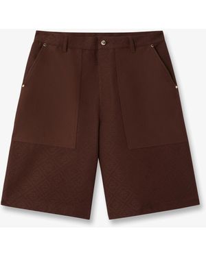 Casablanca Paris Monogram Cargo Shorts, By - Brown