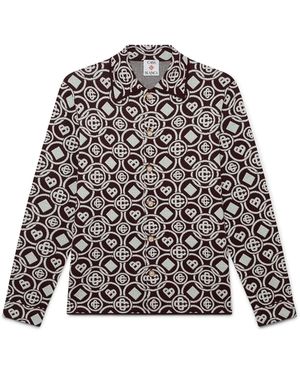 Casablanca Paris Chemise En Maille De Coton À Monogramme - Grey