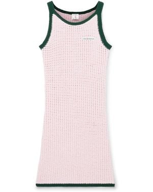 Casablanca Paris Robe Débardeur En Coton Mouliné - Pink