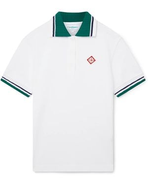 Casablanca Paris Polo En Piqué - White