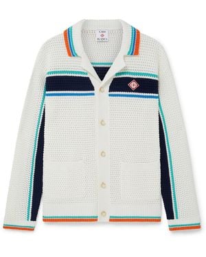 Casablanca Paris Veste-Chemise De Tennis En Crochet - Blue